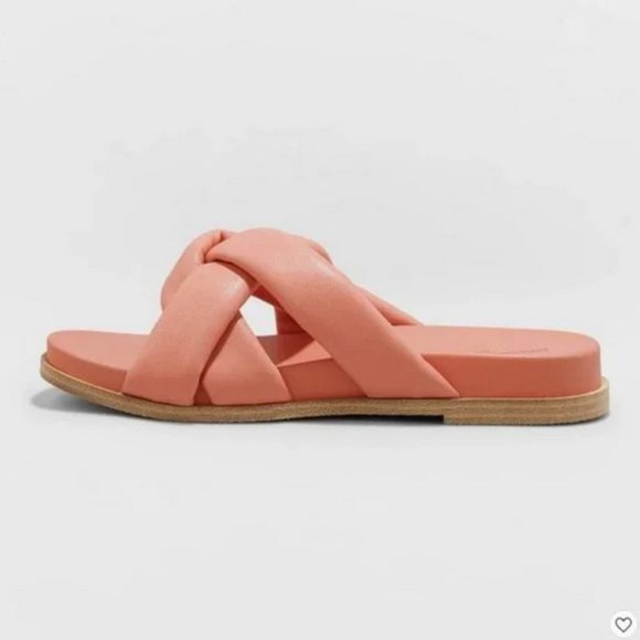 Women's Cosette Padded Slide Sandals - Universal Thread™ Coral 7 - Picture 3 of 7